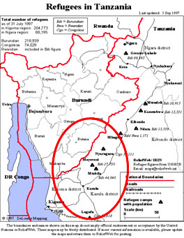 Mapa Tanzania